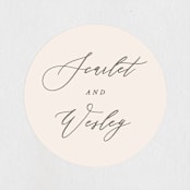 "Scarlet" - Wedding Favor Stickers in Blush by Hooray Creative - Front