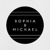 "Vesperum" - Wedding Favor Stickers in Slate by GeekInk Design - Front