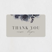 "Enchanted Blooms" - Wedding Favor Stickers in Midnight by Lori Wemple - Front