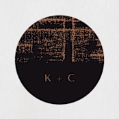 "Dazzling" - Wedding Favor Stickers in Noir by Phrosné Barwood - Front