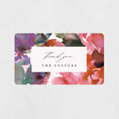 "Blossoms" - Wedding Favor Stickers in Blush by Lori Wemple - Front