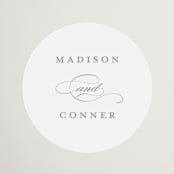 "Refined style" - Wedding Favor Stickers in Pearl by Stacey Meacham - Front