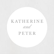 "Formal Affair" - Wedding Favor Stickers in Pearl by Stacey Meacham - Front