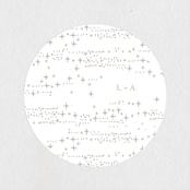 "Starry Sky" - Wedding Favor Stickers in Iridescent by Phrosné Barwood - Front