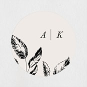 "Halcyon" - Wedding Favor Stickers in Tuxedo by Leah Bisch - Front