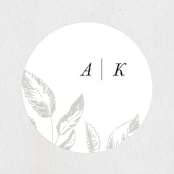 "Halcyon" - Wedding Favor Stickers in Snow by Leah Bisch - Front