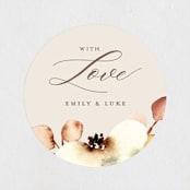"Bella Mia" - Wedding Favor Stickers in Autumn by Petra Kern - Front