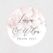 "Wedding Dream" - Wedding Favor Stickers in Blush by Chris Griffith - Front