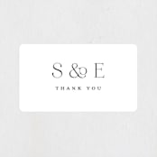 "Sienna" - Wedding Favor Stickers in Sugar by Jessica Williams - Front