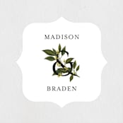 "Conservatory" - Wedding Favor Stickers in Honeysuckle by Jennifer Postorino - Front