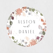 "Golden Hour" - Wedding Favor Stickers in Water Lily by Jennifer Wick - Front