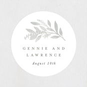 "Dear Greenery" - Wedding Favor Stickers in Eucalyptos by Hooray Creative - Front