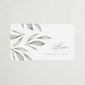 "Whispered Leaves" - Wedding Favor Stickers in Leaf by Kristie Kern - Front