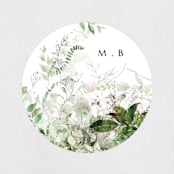 "Lush Greenery" - Wedding Favor Stickers in Fresh Green by Phrosné Barwood - Front
