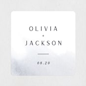 "Blueridge" - Wedding Favor Stickers in Ocean by Leah Bisch - Front