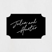 "Landscape" - Wedding Favor Stickers in Black Tie by Laura Hamm - Front