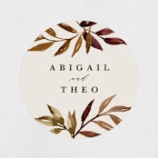 "botanical portrait" - Wedding Favor Stickers in Leather by Kate Ahn - Front