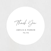 "Handwritten" - Wedding Favor Stickers in Obsidian by Jennifer Postorino - Front