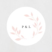 "Emblem" - Wedding Favor Stickers in Petal by Kimberly FitzSimons - Front