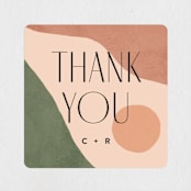 "Abstract" - Wedding Favor Stickers in Desert by Kelly Schmidt - Front