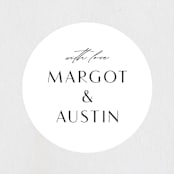"Margot" - Wedding Favor Stickers in Midnight by Lauren Chism - Front