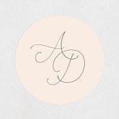"EverAfter" - Wedding Favor Stickers in Petal by Rochelle Renee - Front
