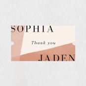 "Magazine Serif" - Wedding Favor Stickers in Sand Dunes by Elly - Front