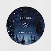 "Let it Snow" - Wedding Favor Stickers in Celestial by Anastasia Makarova - Front