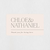"Landscape" - Wedding Favor Stickers in Champagne by Kelly Schmidt - Front