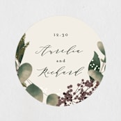 "evergreen" - Wedding Favor Stickers in Shamrock by Leah Bisch - Front