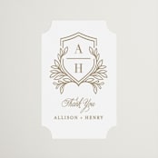 "Chic Monogram" - Wedding Favor Stickers in Porcelain by Mansi Verma - Front
