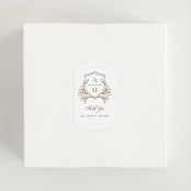 "Chic Monogram" - Wedding Favor Stickers in Porcelain by Mansi Verma - In use