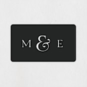 "Finley" - Wedding Favor Stickers in Graphite by Kristie Kern - Front