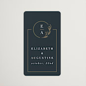 "For Eternity" - Wedding Favor Stickers in Midnight by Ana de Sousa - Front