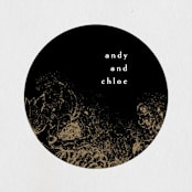 "fairytale dust" - Wedding Favor Stickers in Midnight by Phrosné Barwood - Front