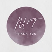"Ethereal Names" - Wedding Favor Stickers in Plum by Carolyn MacLaren - Front
