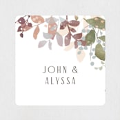 "Wesleyan Hill" - Wedding Favor Stickers in Wildflower by Jennifer Wick - Front