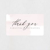 "Painterly" - Wedding Favor Stickers in Blush by Kelly Schmidt - Front