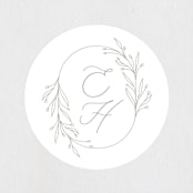 "Essential" - Wedding Favor Stickers in Mist by Design Lotus - Front