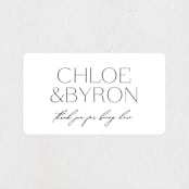 "chloe " - Wedding Favor Stickers in Silk by Kelly Schmidt - Front