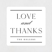 "Heard the news" - Wedding Favor Stickers in Cotton by Stacey Meacham - Front