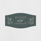 "Gilded" - Wedding Favor Stickers in Slate by Leah Bisch - Front