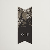 "Garden" - Wedding Favor Stickers in Mahogany by Leah Bisch - Front