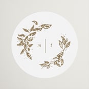 "Reflection" - Wedding Favor Stickers in Porcelain by Leah Bisch - Front