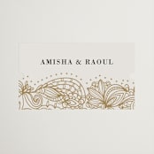 "Elegant Henna" - Wedding Favor Stickers in Champagne by Oma N. Ramkhelawan - Front