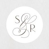 "Gilded Ampersand" - Wedding Favor Stickers in Pearl by Hooray Creative - Front