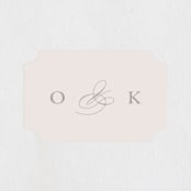"Minimalista" - Wedding Favor Stickers in Creme by Kristie Kern - Front