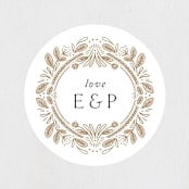 "charmed" - Wedding Favor Stickers in Honey by Jen Owens - Front