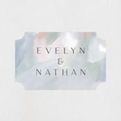 "Evelyn" - Wedding Favor Stickers in Capri by Nicole Walsh - Front