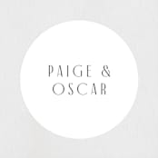 "Arcadia" - Wedding Favor Stickers in Onyx by Jennifer Wick - Front